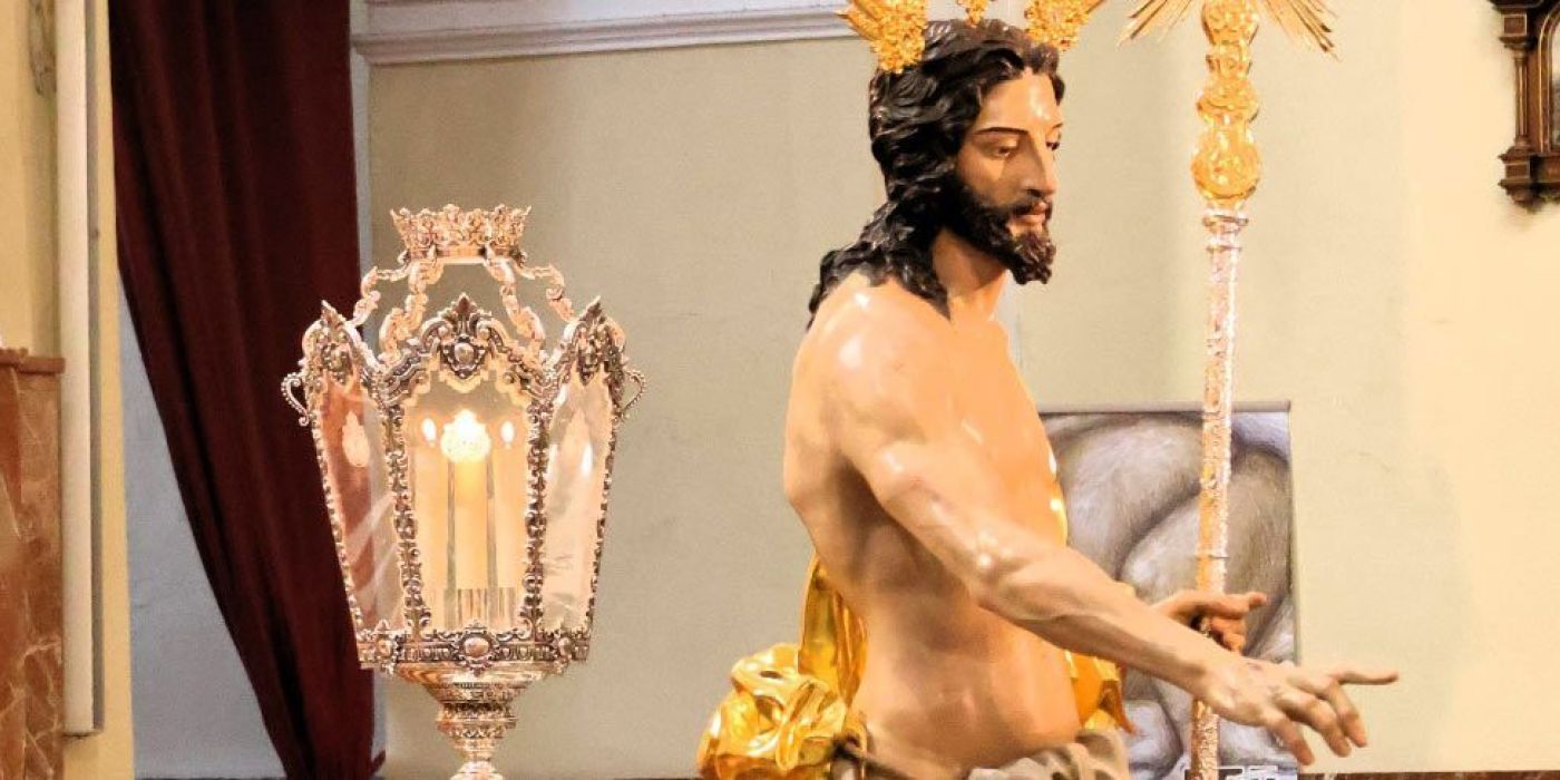 Ceremonia de bendición de la nueva imagen de Cristo Resucitado. Lucena